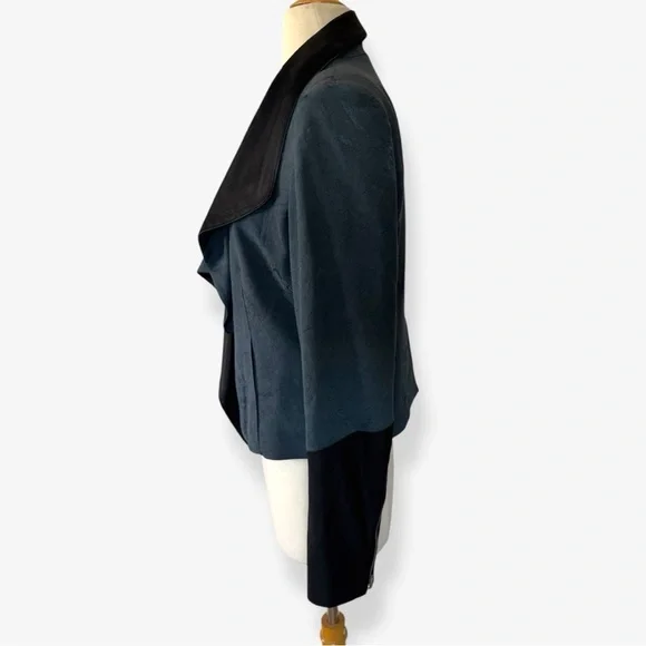 795$ HELMUT LANG Perma COMB DUSTY Sapphire JACQUARD Jacket GOAT LEATHER - Picture 6 of 16